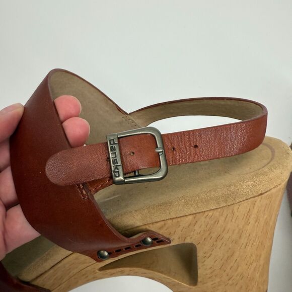 DANSKO Thea Clog Sandal Brown Buckle Mary Jane Leather Boho Size EU 41 10.5-11 - Picture 8 of 13